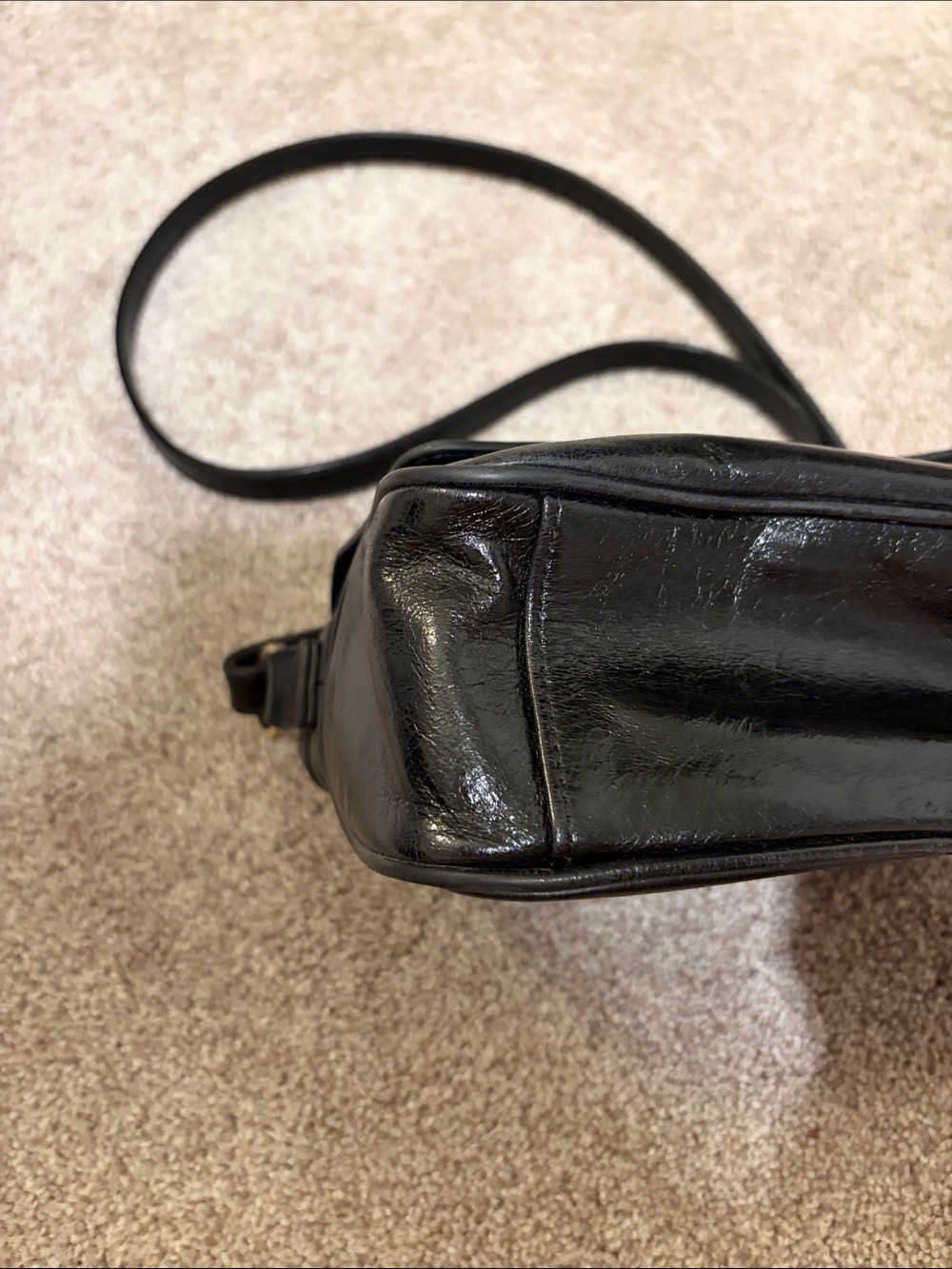 Black Leather Hobo International Crossbody Bag - Picture 5 of 10